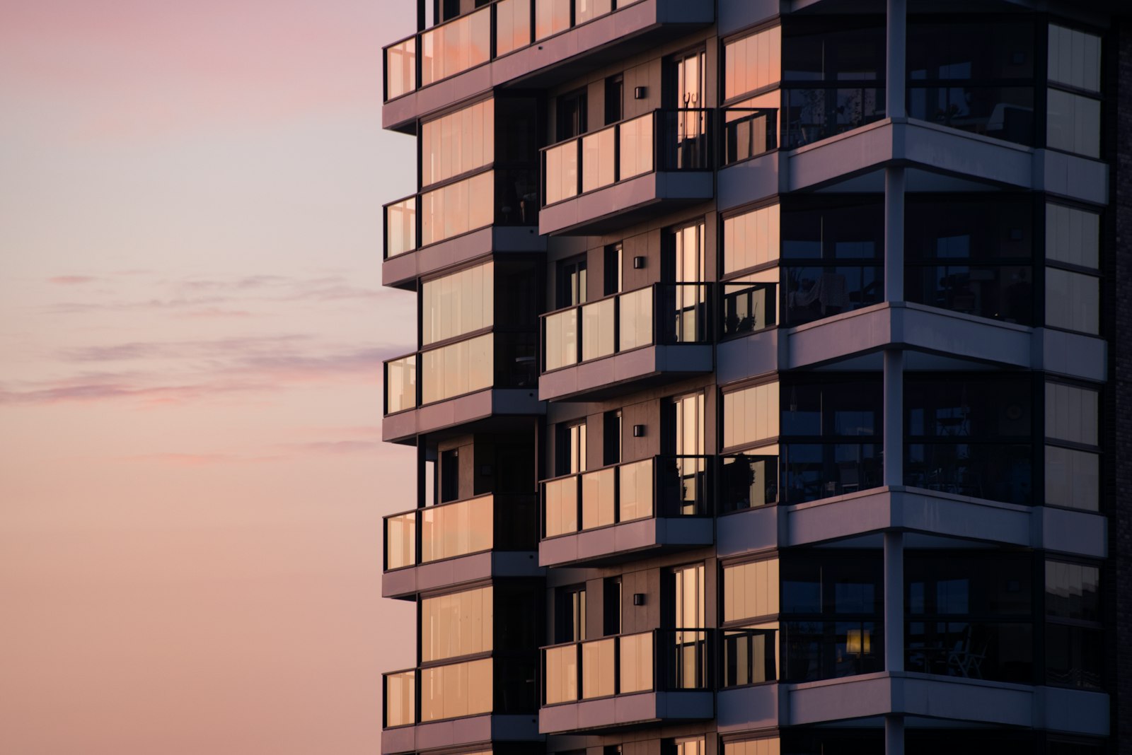 White modern apartment building in the Caribbean